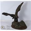 Image 1 : ANTIQUE BRONZE EAGLE ON THE MOUNTAIN STATUE