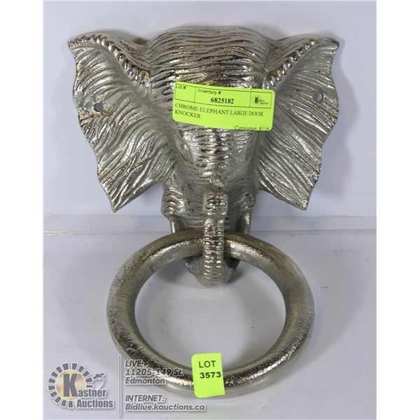 CHROME ELEPHANT LARGE DOOR KNOCKER