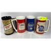 Image 1 : 4 VINTAGE BEER MUGS 8 OZ
