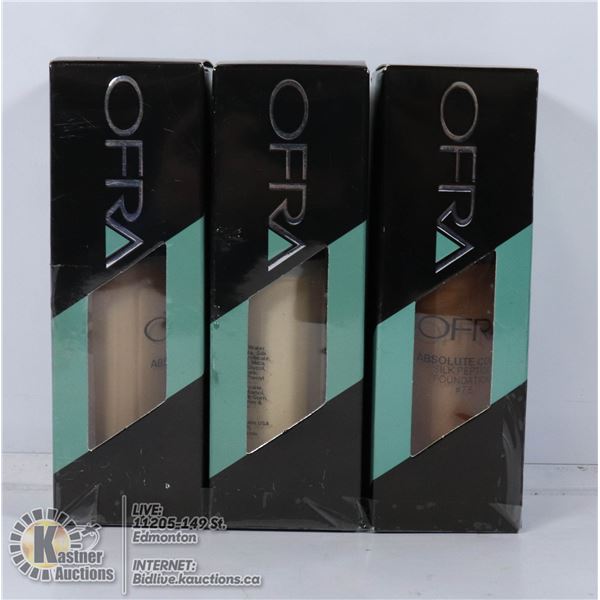 LOT OF OFRA ABSOLUTE COVER SILK FOUNDATION