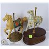 Image 1 : LOT OF 2 VINTAGE CAROUSEL HORSES