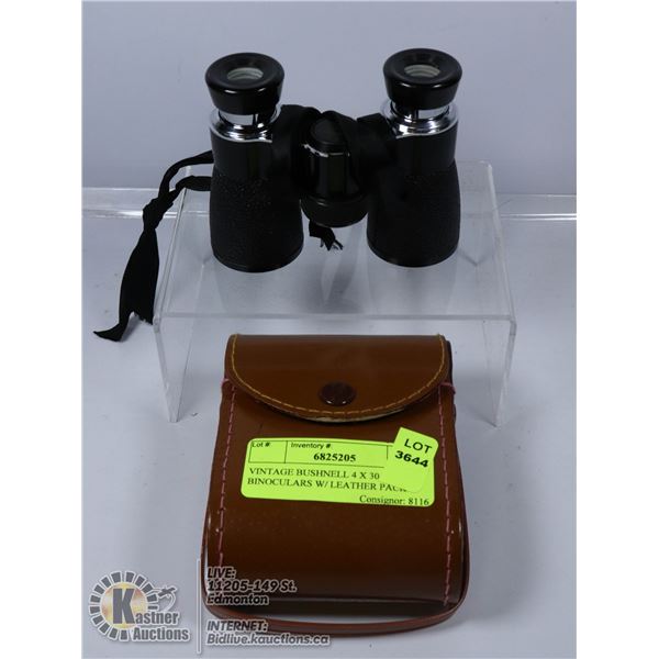 VINTAGE BUSHNELL 4 X 30 BINOCULARS W/ LEATHER PACK