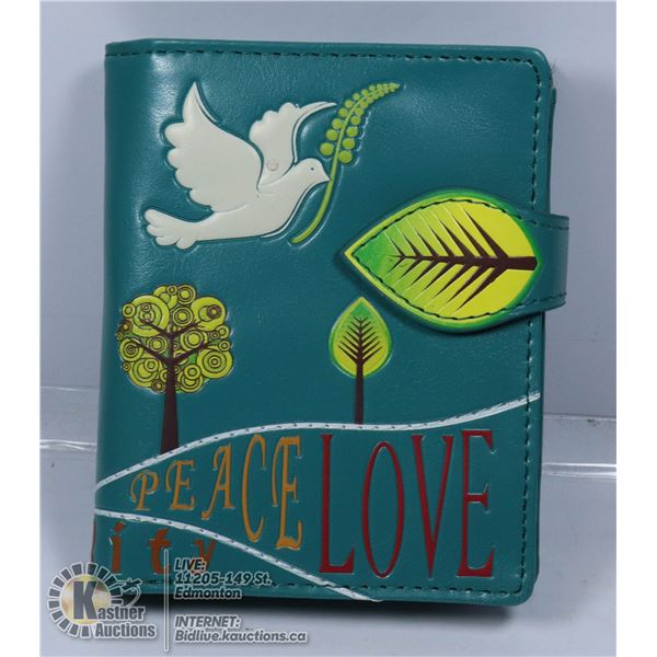 NEW SHAG WEAR WALLET PEACE AND LOVE