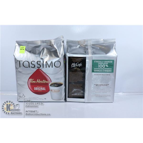 LOT OF TWO 14PK TASSSIMO COFFEE PODS