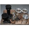 Image 1 : HOME DECOR LOT: INCLUDES LOCKING JARS, CANDLE