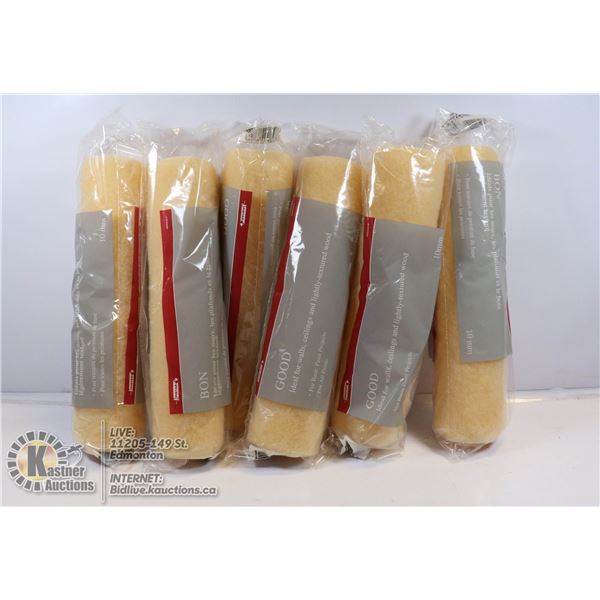 LOT OF 6 NEW REPLACEMENT PAINT ROLLERS