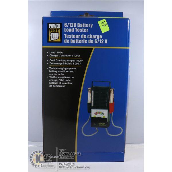 NEW POWERFIST 6/12 VOLT BATTERY LOAD TESTER