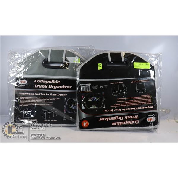 TWO NEW COLLAPSIBLE TRUNK ORGANIZERS