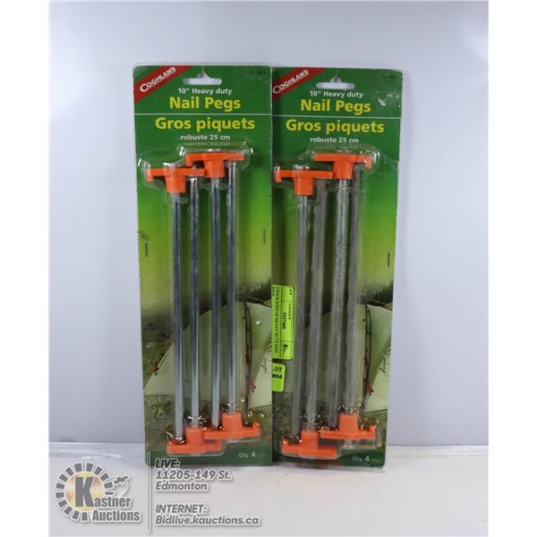 2 PACKAGES OF HEAVY DUTY NAIL PEGS
