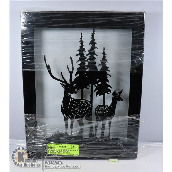 NEW METAL WILDLIFE SHADOWBOX - DEER