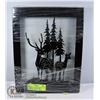 Image 1 : NEW METAL WILDLIFE SHADOWBOX - DEER