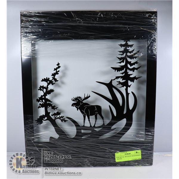 NEW METAL WILDLIFE SHADOWBOX - MOOSE