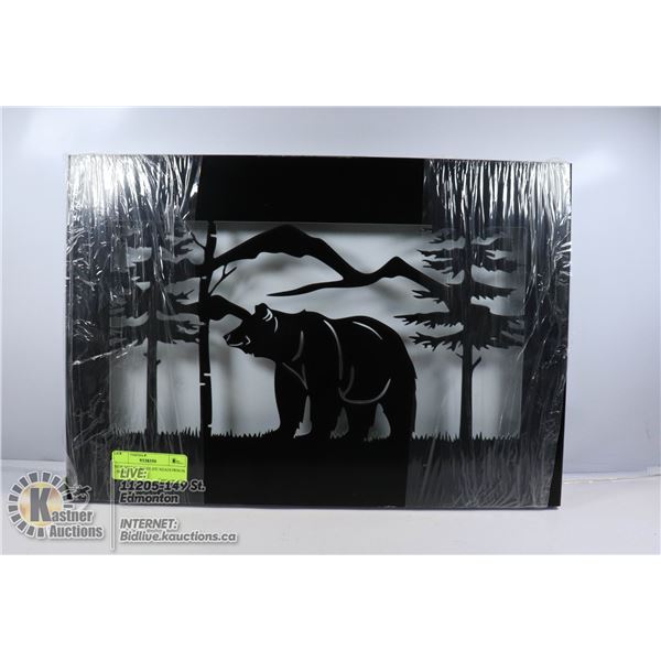 NEW METAL WILDLIFE SHADOWBOX - BEAR