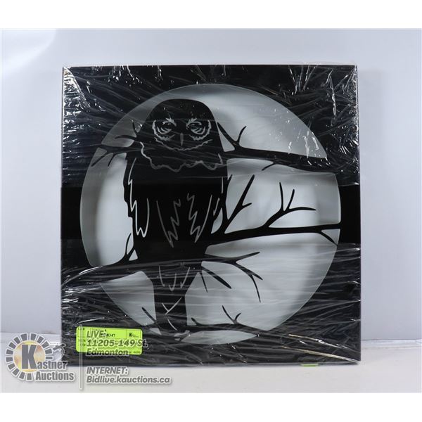 NEW METAL WILDLIFE SHADOWBOX - OWL