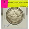 Image 1 : 1936 CANADIAN GV SILVER $1 COIN