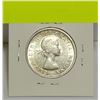 Image 2 : BU 1955 CANADIAN QEII SILVER 50 CENT COIN LOW
