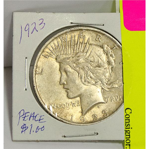 1923 USA PEACE SILVER DOLLAR