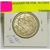 Image 1 : 1957 CANADIAN SILVER .50 CENT COIN