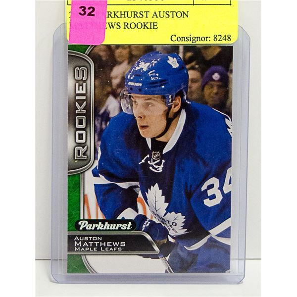 2016 - PARKHURST AUSTON MATTHEWS ROOKIE