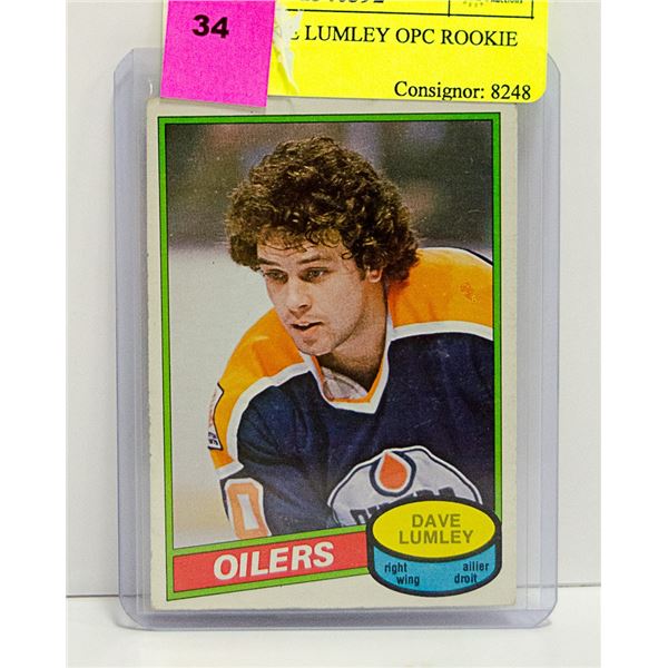 1980-81 DAVE LUMLEY OPC ROOKIE