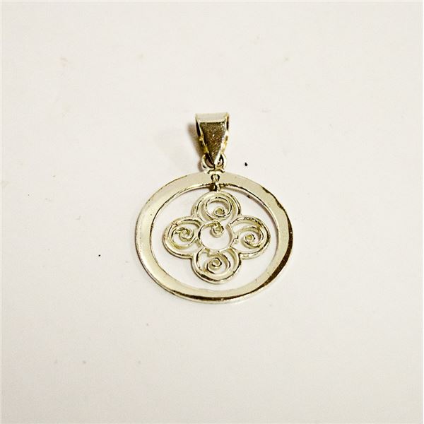 VINTAGE .925 STERLING SILVER RETRO SWING PENDANT