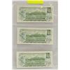 Image 2 : 3 CANADIAN SEQUENTIAL 1.00 BILLS