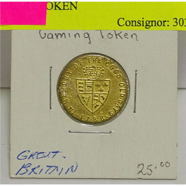 UNC 1788 GREAT BRITAN GEORGE III GAMING TOKEN