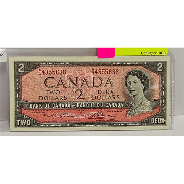 1954 BANK OF CANADA $2 BILL