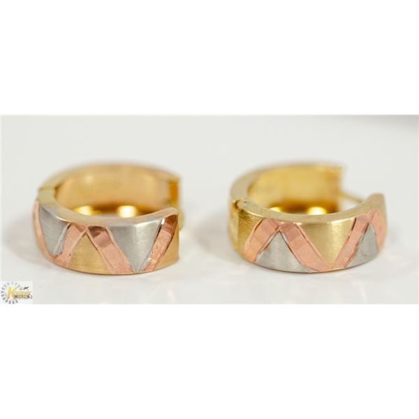 WHITE/ROSE/ YELLOW GOLD EARRINGS (5)