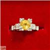 Image 1 : YELLOW SAPPHIRE AND DIAMOND RING (8)