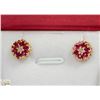 Image 1 : RUBY AND DIAMOND EARRINGS (6)