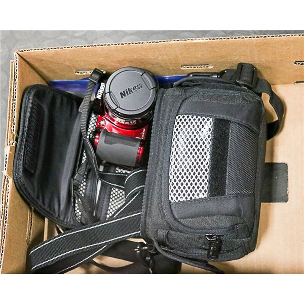 NIKON COOLPIX RED L110 DIGITAL CAMERA WITH