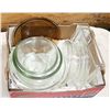 Image 1 : PYREX & SUNBEAM GLASS MIXING BOWLS- BOX LOT