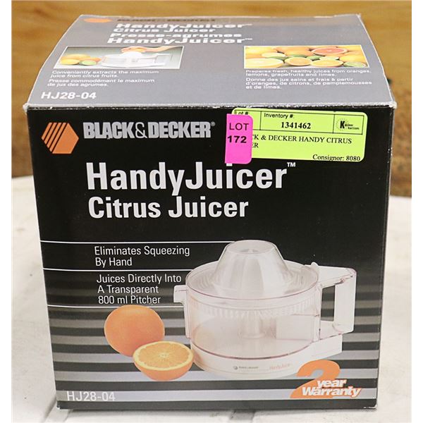 BLACK & DECKER HANDY CITRUS JUICER