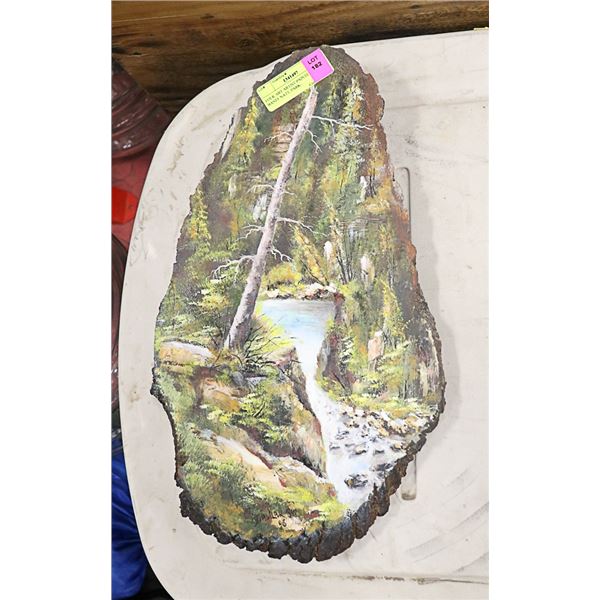 FOLK ART ARTIST PAINTED WOOD- BANFF NAT'L PARK