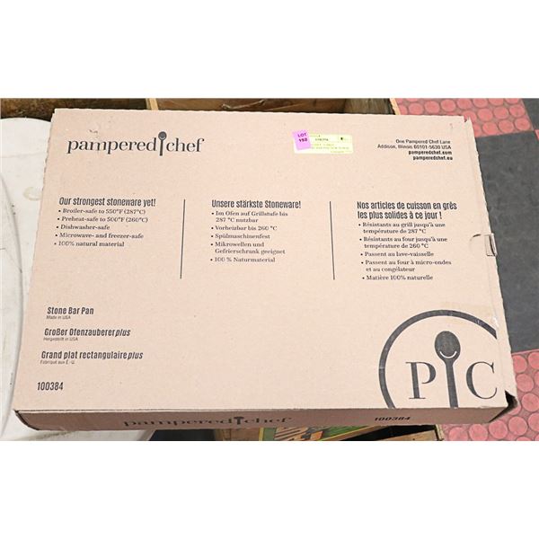 PAMPERED CHEF - LARGE STONEWARE BAR PAN NEW IN BOX