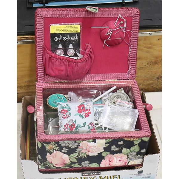 2 SEWING SET BOXES