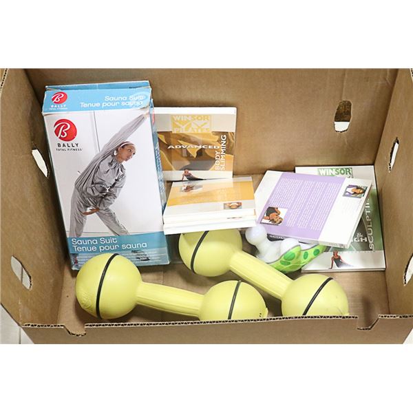 SAUNA SUIT/ WINSOR PILATES/5 LBS WEIGHTS