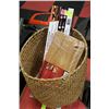 Image 1 : BASKET OF KITCHEN SUPPLIES