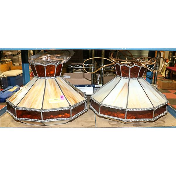 2 VINTAGE TIFFANY STYLE LAMPS