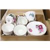 Image 1 : CHINA TEACUPS/SAUCERS- ASSORTED LOT OF 20 PIECES