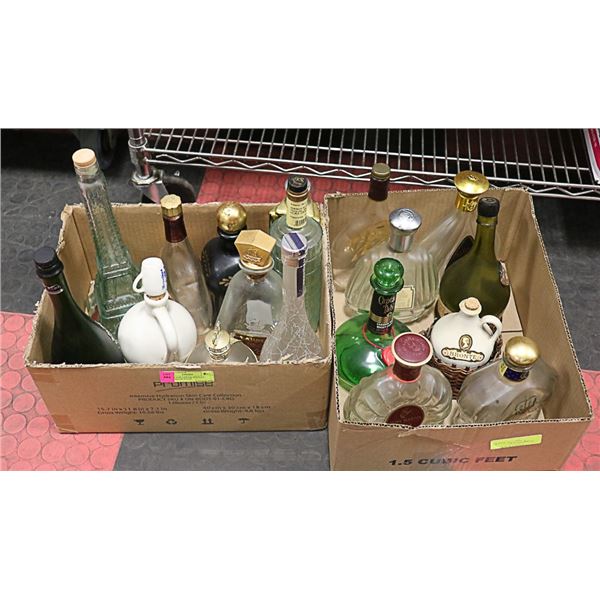 COLLECTOR LIQUOR BOTTLES- ASSORTED BOX LOT