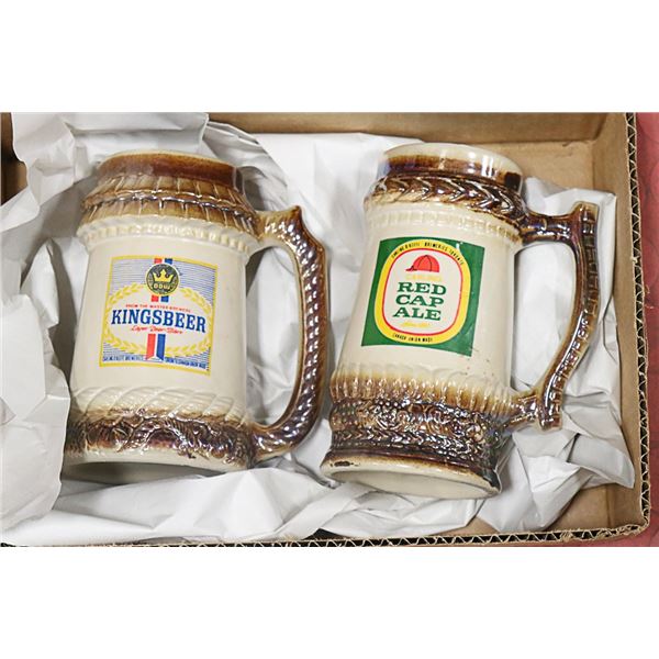 VINTAGE LOT OF BEER STEINS AND MISC.