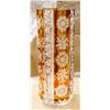 Image 1 : VINTAGE LARGE AMBER/CLEAR GLASS VASE