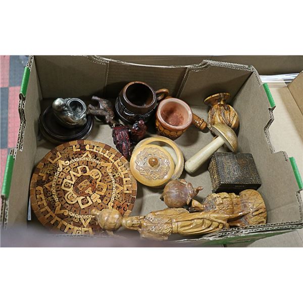 DECORATIVE WOOD- TRIBAL THEME- LOT OF 16 PIECES