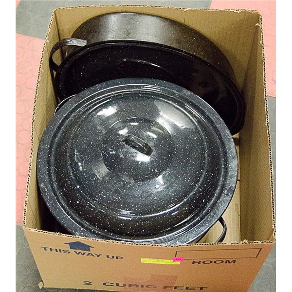 METAL CANNERS/ROASTERS- LOT OF 6