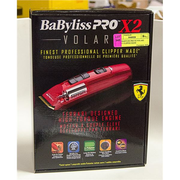 NEW BABYLISS PRO X2 VOLARE FINEST CLIPPER MADE