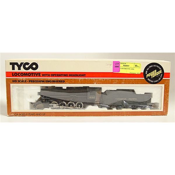 TYCO HO LOCOMOTIVE AND TENDER