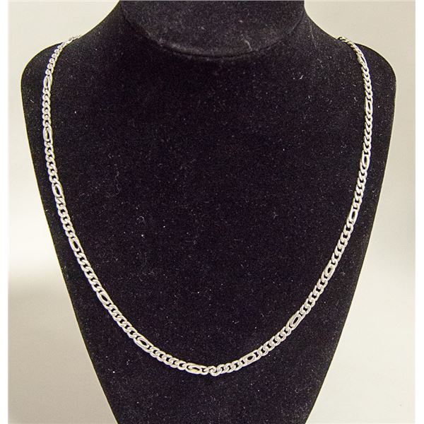 HEAVY .925 SOLID SILVER ITALIAN FIGARO LINK CHAIN