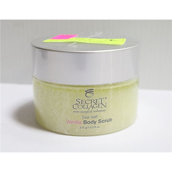 SECRET COLLAGEN SEA SALT VANILLA BODY SCRUB 375G